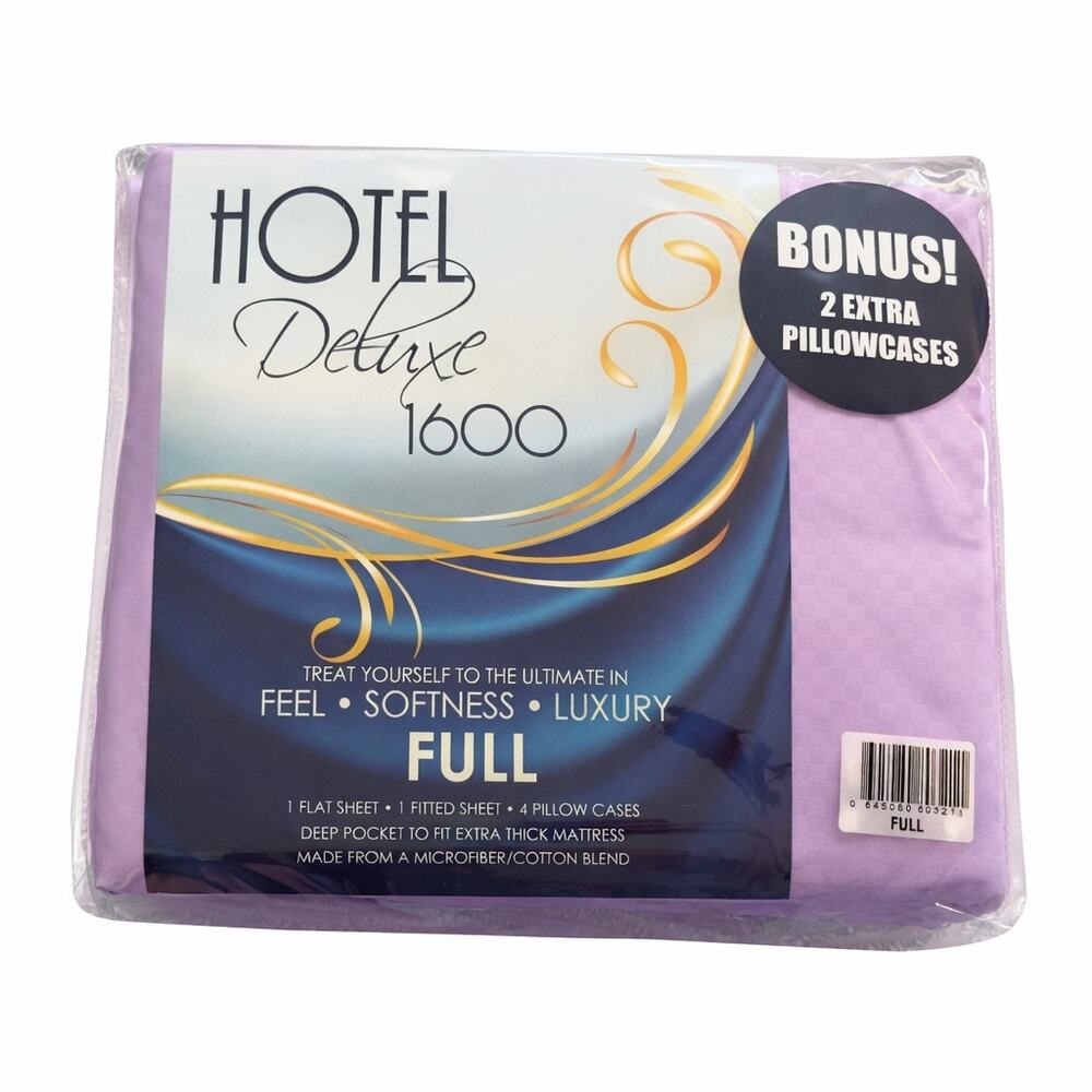 Hotel Deluxe New 1600 Thread Count Lilac Lavender Light Purple Full Bed Sheets